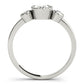 3-Stone Bezel Set Oval Engagement Ring