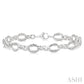 1/10 Ctw Round Cut Diamond Infinity Bracelet in Sterling Silver