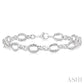 1/10 Ctw Round Cut Diamond Infinity Bracelet in Sterling Silver