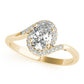 Bypass Oval Cut Halo Engagement Ring