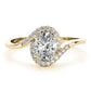 Bypass Oval Cut Halo Engagement Ring