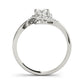 Bypass Oval Cut Halo Engagement Ring