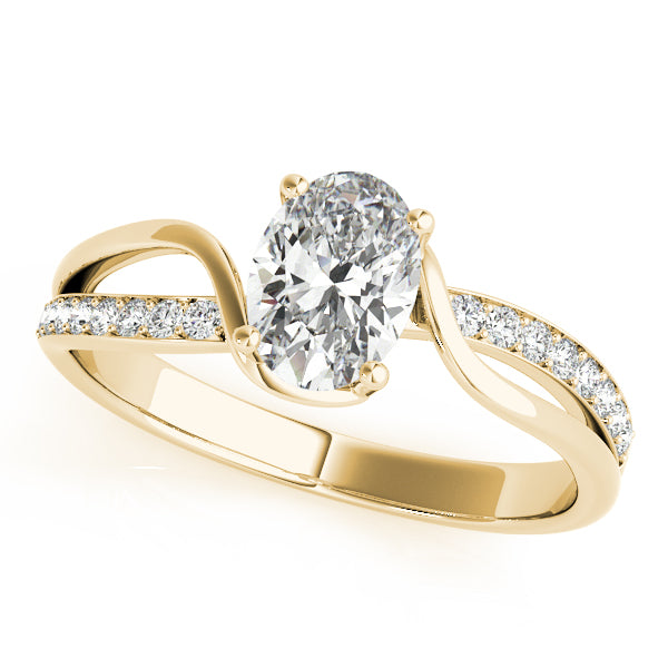 Single Row Bypass Split Shank Engagement Ring