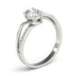 Single Row Bypass Split Shank Engagement Ring