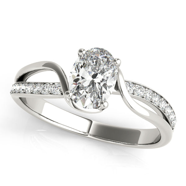 Single Row Bypass Split Shank Engagement Ring