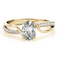 Single Row Bypass Split Shank Engagement Ring
