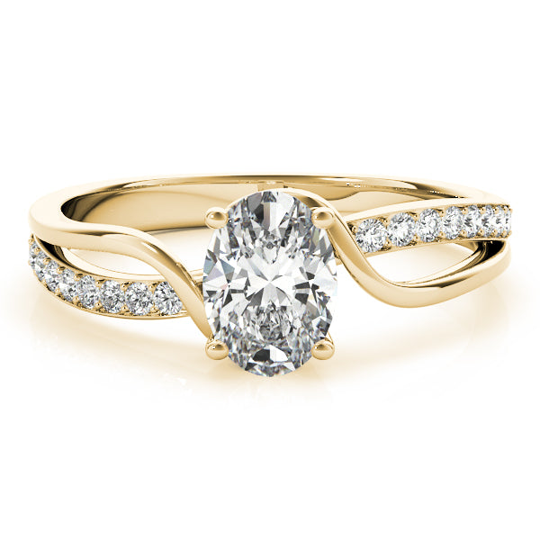 Single Row Bypass Split Shank Engagement Ring