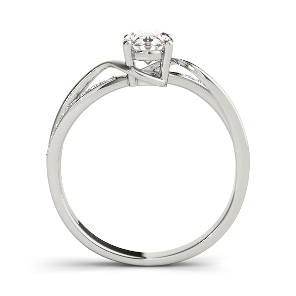 Single Row Bypass Split Shank Engagement Ring