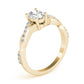 Oval Shape Twisted Shank Engagement Ring