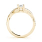 Oval Shape Twisted Shank Engagement Ring
