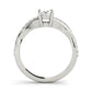 Oval Shape Twisted Shank Engagement Ring