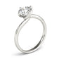Bypass Solitaire Round Engagement Ring