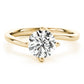 Bypass Solitaire Round Engagement Ring