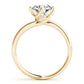 Bypass Solitaire Round Engagement Ring