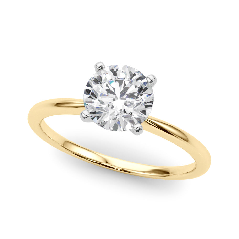 Round 4-Prong Solitaire Engagement Ring