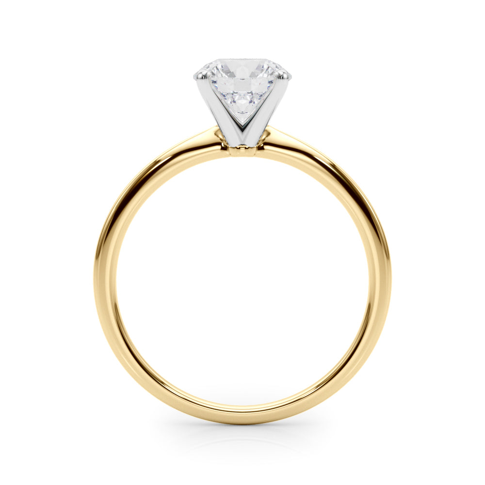 Round 4-Prong Solitaire Engagement Ring