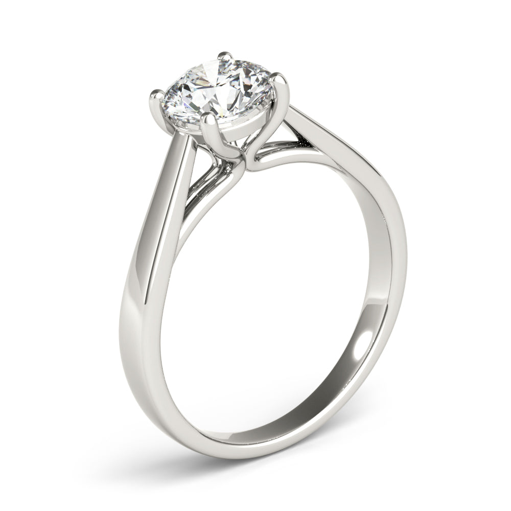 4-Prong Cathedral Solitaire Engagement Ring