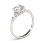 Marquise & Round Accented Engagement Ring