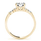 Marquise & Round Accented Engagement Ring