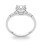 Marquise & Round Accented Engagement Ring