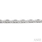 1/6 Ctw 'X' Shape Round Cut Diamond Bracelet in Sterling Silver