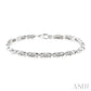 1/6 Ctw 'X' Shape Round Cut Diamond Bracelet in Sterling Silver