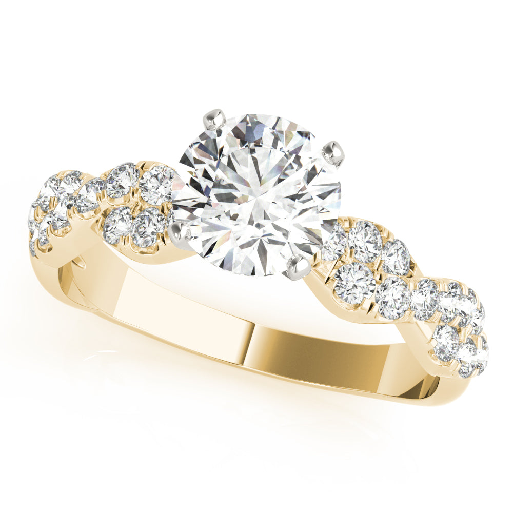 Solitaire Twisted Shank Engagement Ring