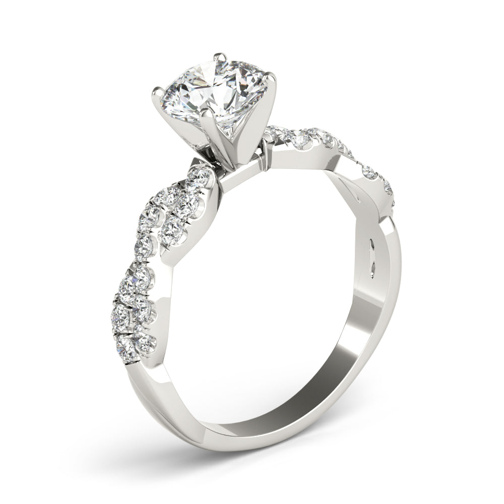 Solitaire Twisted Shank Engagement Ring