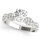 Solitaire Twisted Shank Engagement Ring