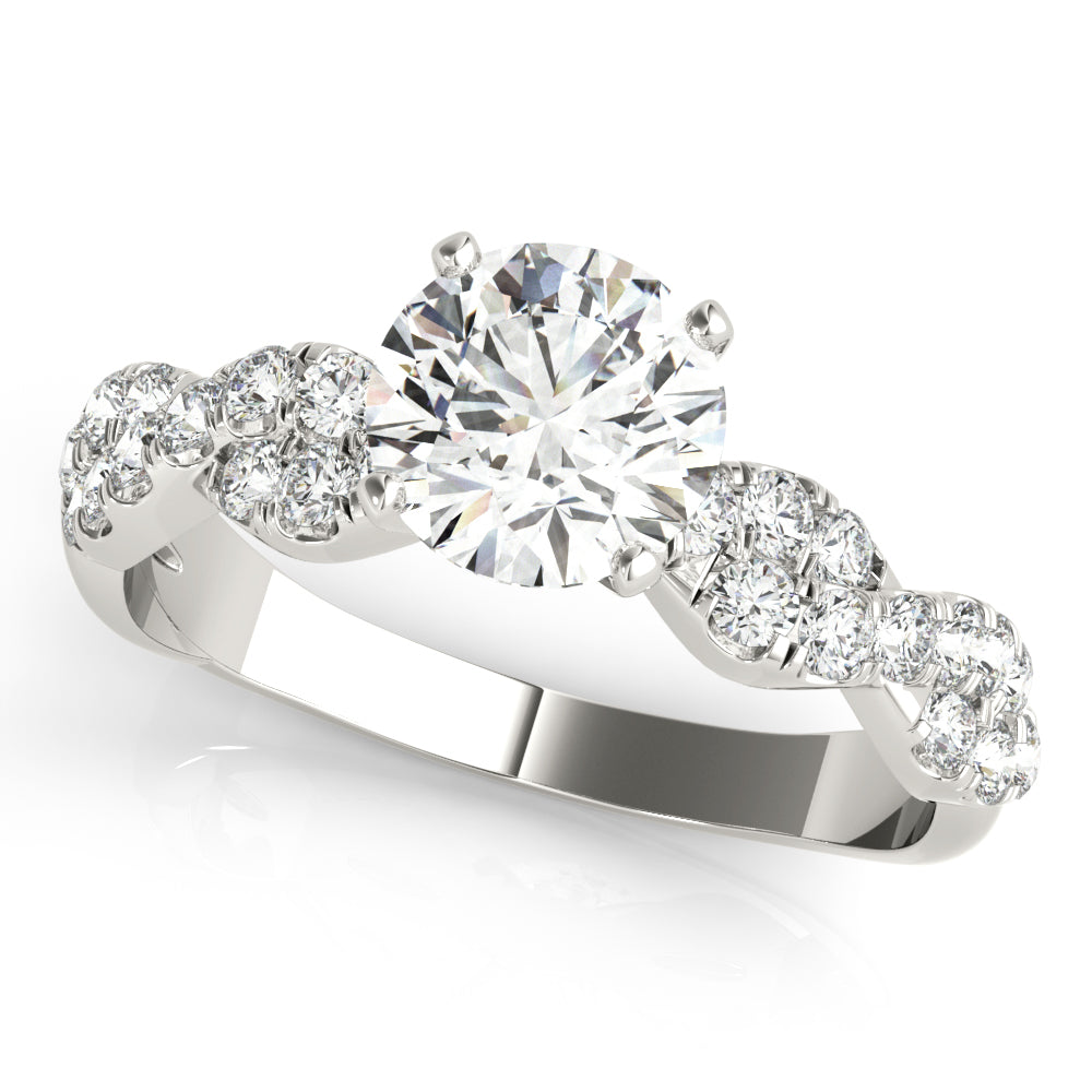 Solitaire Twisted Shank Engagement Ring