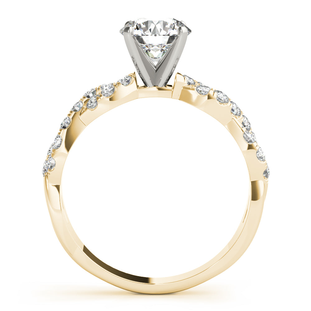 Solitaire Twisted Shank Engagement Ring