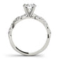 Solitaire Twisted Shank Engagement Ring