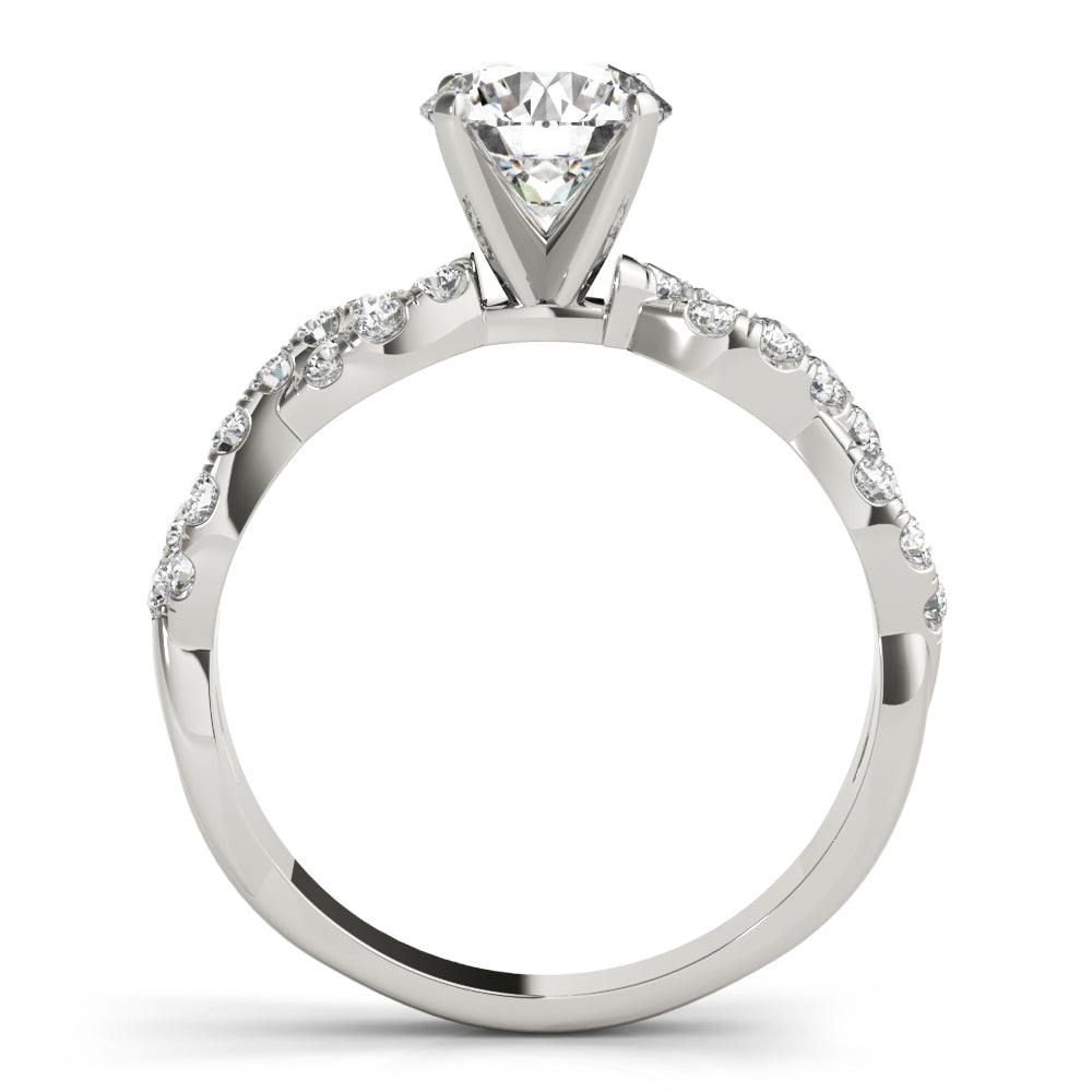 Solitaire Twisted Shank Engagement Ring