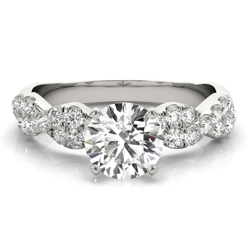 Solitaire Twisted Shank Engagement Ring
