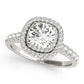 DOUBLE HALO CUSHION ENGAGEMENT RIN