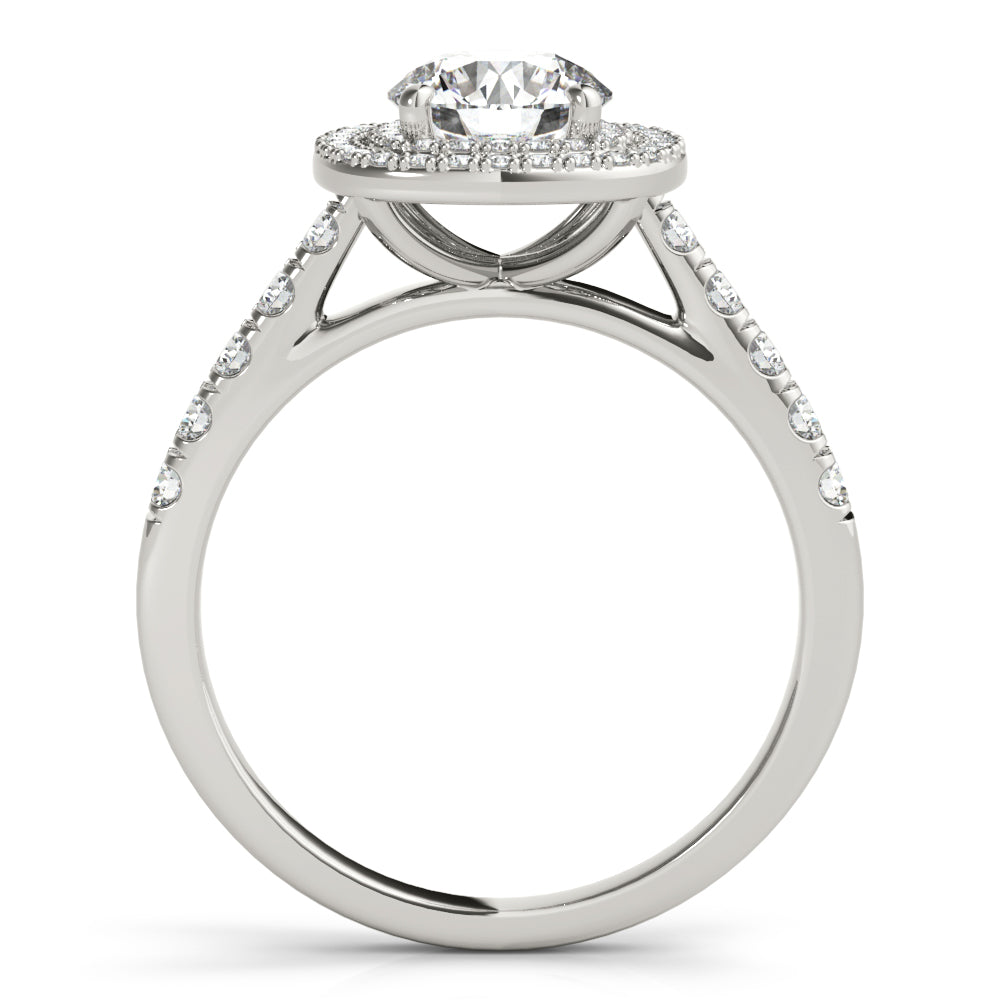 DOUBLE HALO CUSHION ENGAGEMENT RIN