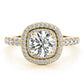 DOUBLE HALO CUSHION ENGAGEMENT RIN