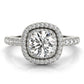 DOUBLE HALO CUSHION ENGAGEMENT RIN