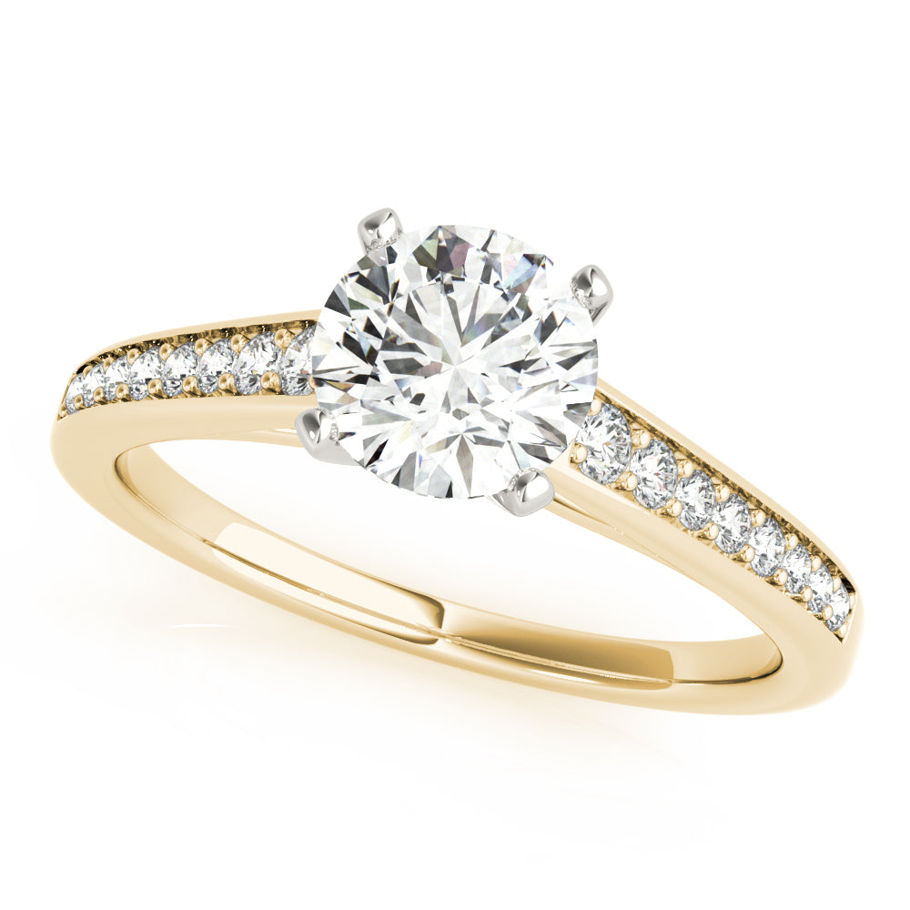Prong In Channel Cathedral Engagement Rings