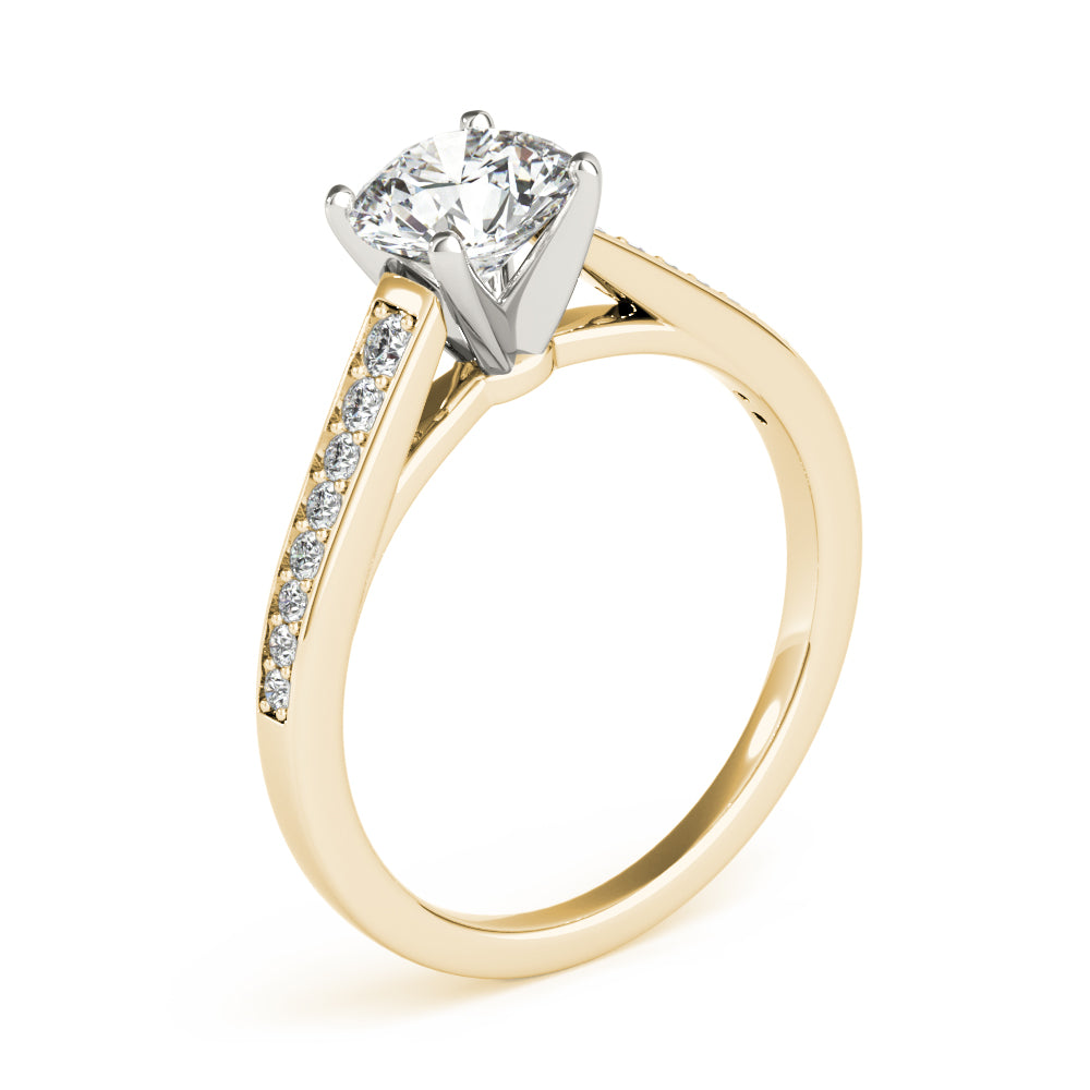 Prong In Channel Cathedral Engagement Rings