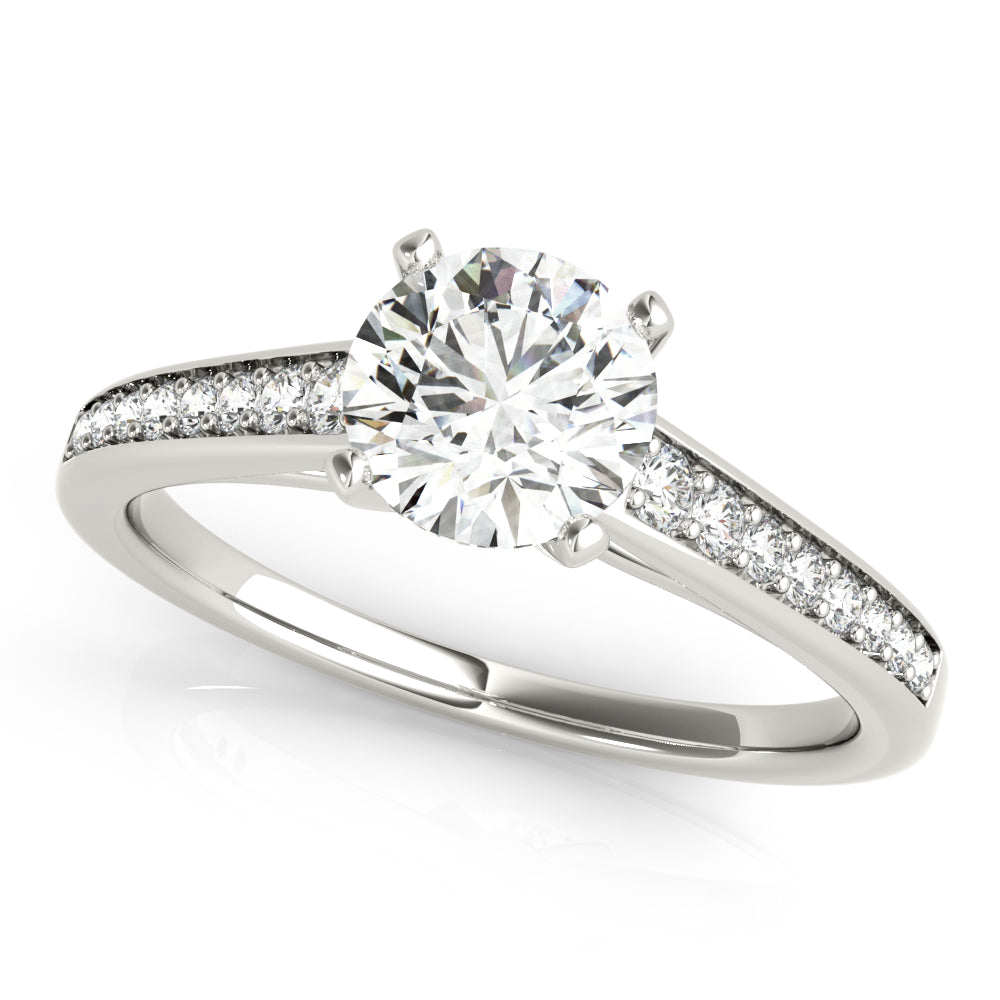 Prong In Channel Cathedral Engagement Rings