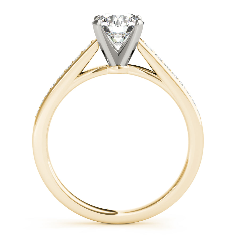 Prong In Channel Cathedral Engagement Rings