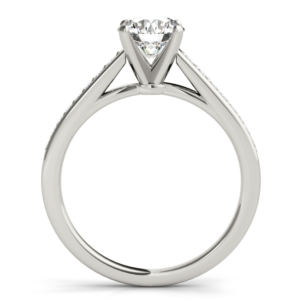 Prong In Channel Cathedral Engagement Rings