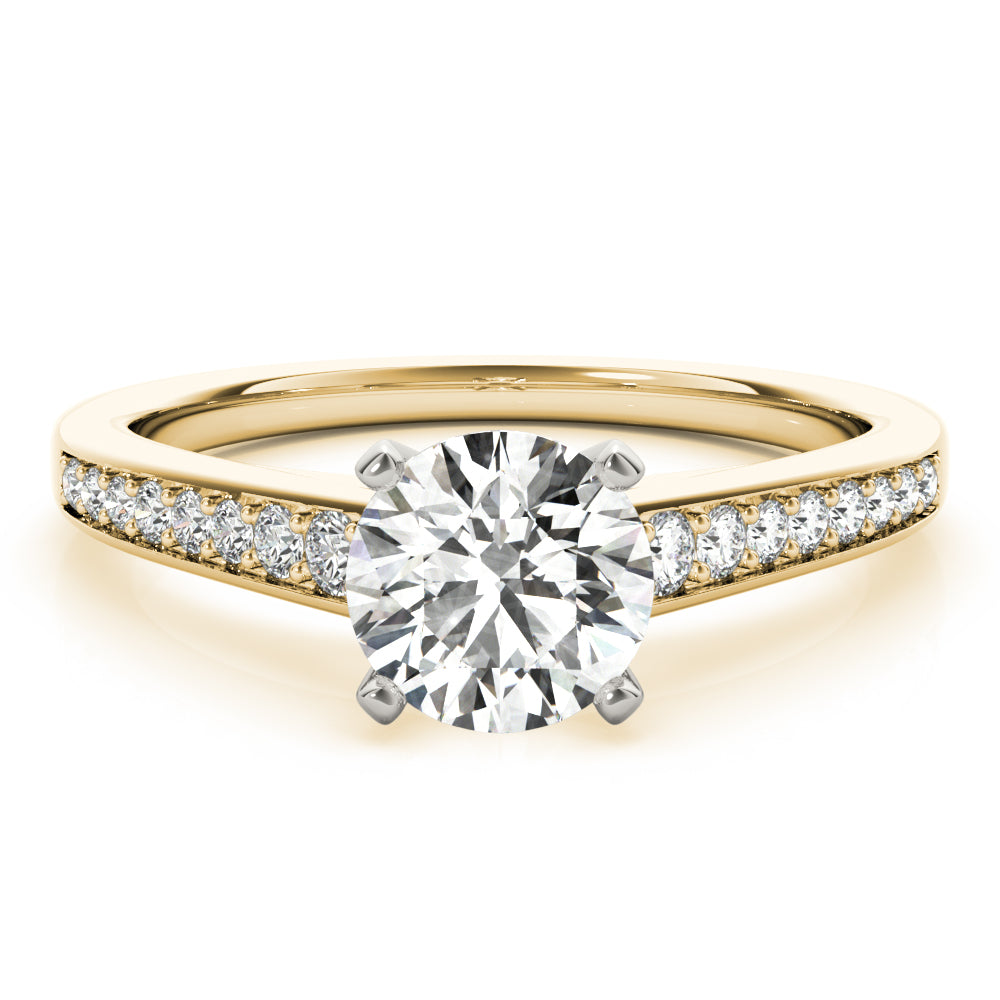 Prong In Channel Cathedral Engagement Rings
