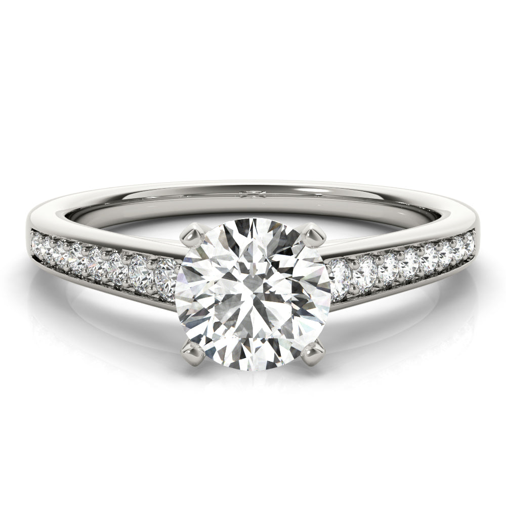 Prong In Channel Cathedral Engagement Rings