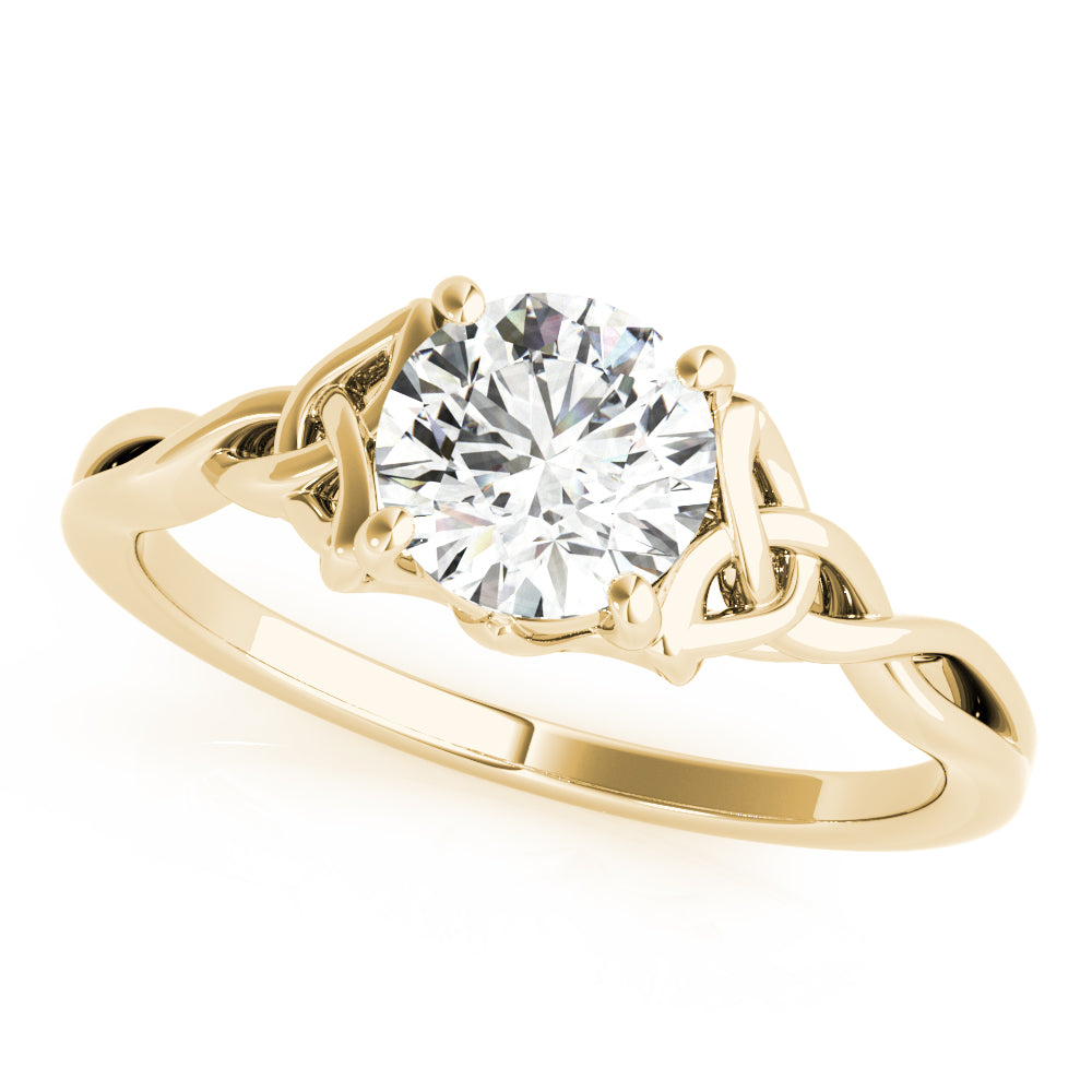 Solitaire Round Twisted Engagement Ring