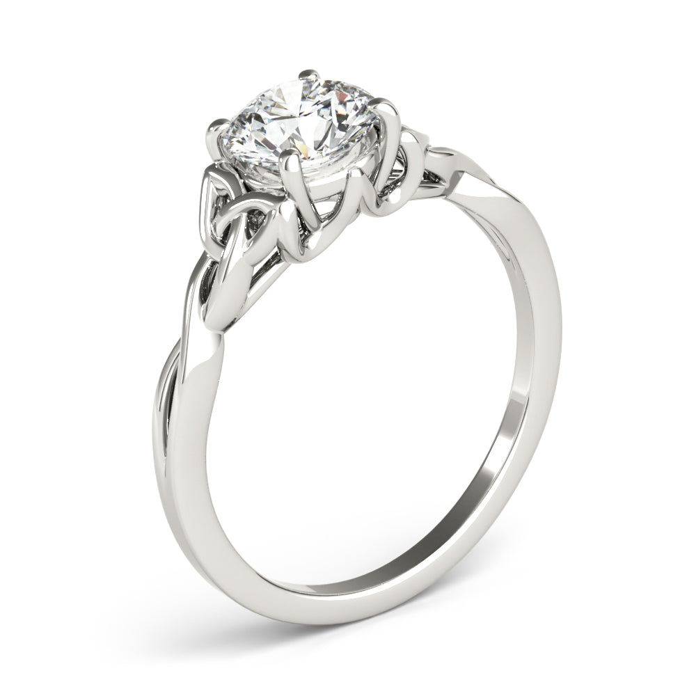 Solitaire Round Twisted Engagement Ring