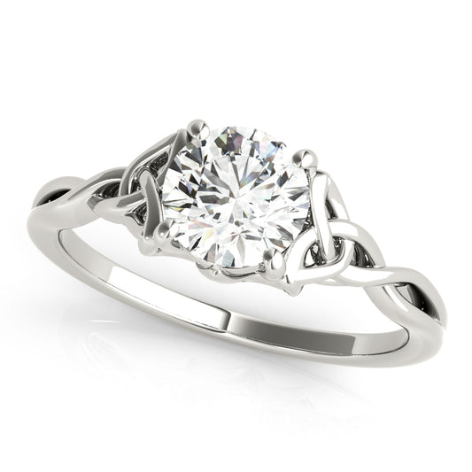 Solitaire Round Twisted Engagement Ring