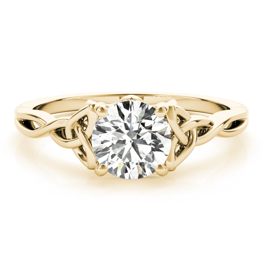Solitaire Round Twisted Engagement Ring