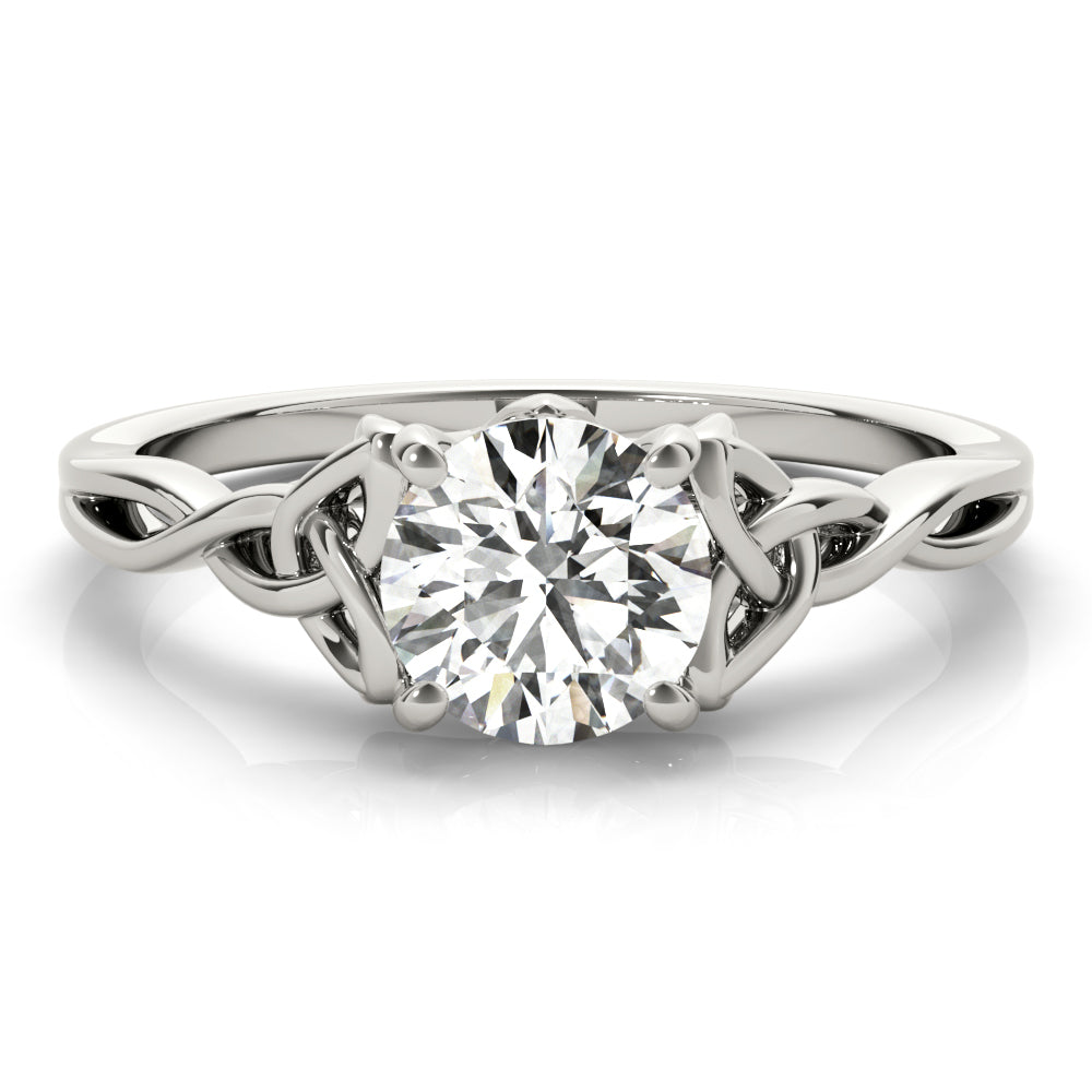 Solitaire Round Twisted Engagement Ring